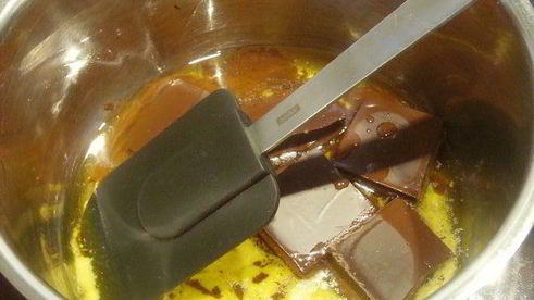 брауни и шоколадный парфе