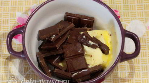 брауни с творогом и вишней