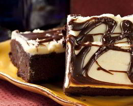 Брауни с ванильной глазурью