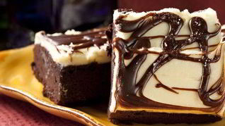 Брауни с ванильной глазурью