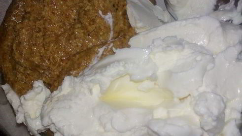 миндальные пирожные с творожно-марципановой прослойкой