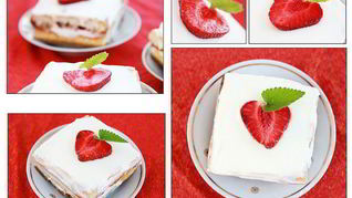 Пирожное клубничный тирамису