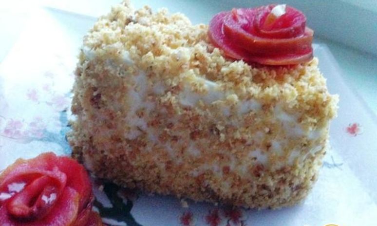 Рецепт пирожного с карамелизированными овсяными хлопьями