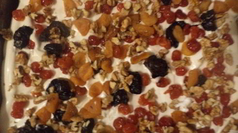 пирожные из песочного теста с сухофруктами