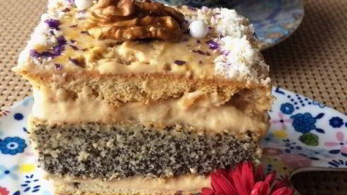 пирожные маковые с кофейным кремом