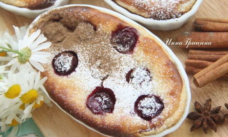 Рецепт сливочного пирожного с вишней