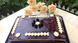 Торт-пирожное с клубникой и смородиной