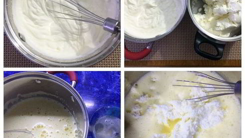 торт-пирожное с клубникой и смородиной