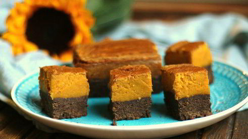 тыквенный брауни с кэробом
