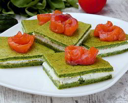 Закусочные пирожные со шпинатом