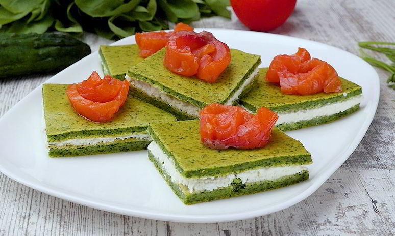 Рецепт закусочных пирожных со шпинатом