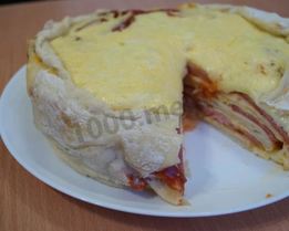 Многослойная домашняя пицца