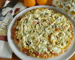 Пицца без дрожжей на молоке