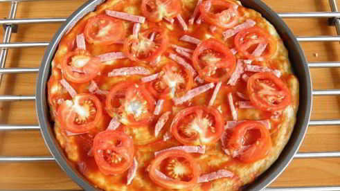 пицца без дрожжей на молоке