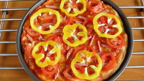 пицца без дрожжей на молоке