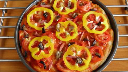 пицца без дрожжей на молоке