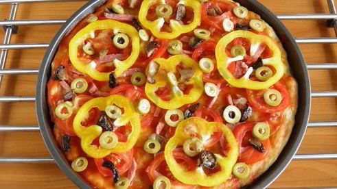 пицца без дрожжей на молоке