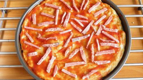 пицца без дрожжей на молоке