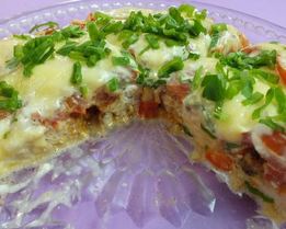 Пицца без теста на курице