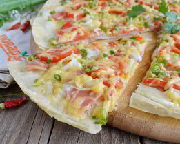 Пицца на лаваше в духовке