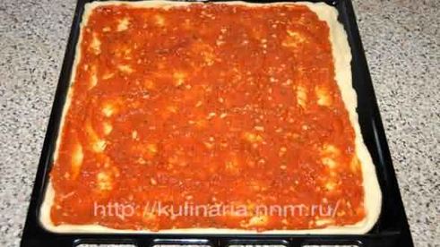 пицца овощная, усиленная ветчиной