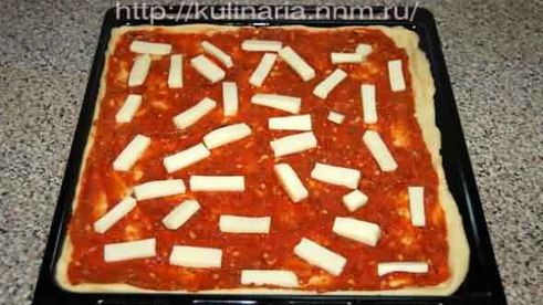 пицца овощная, усиленная ветчиной