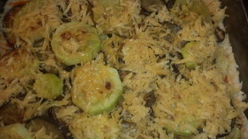 пицца с баклажанами и кабачками