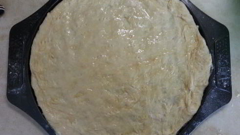 пицца с креветками и рукколой