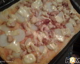 Пицца с куриным филе и картофелем