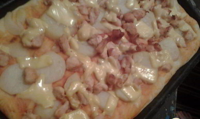 Рецепт пиццы с куриным филе и картофелем
