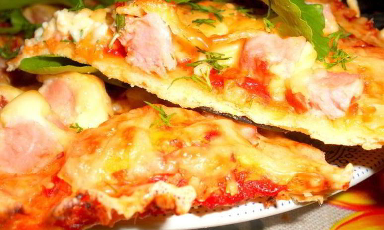 Рецепт пиццы с ветчиной