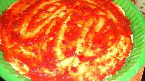 пицца с ветчиной