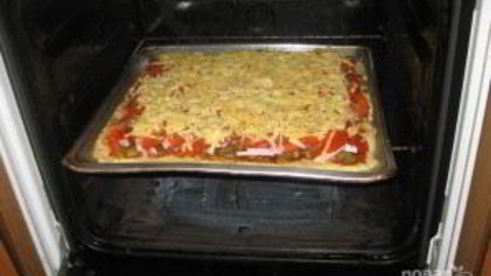 пицца в духовке на майонезе