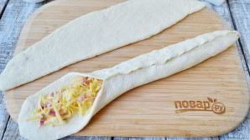 плетеная пицца с начинкой