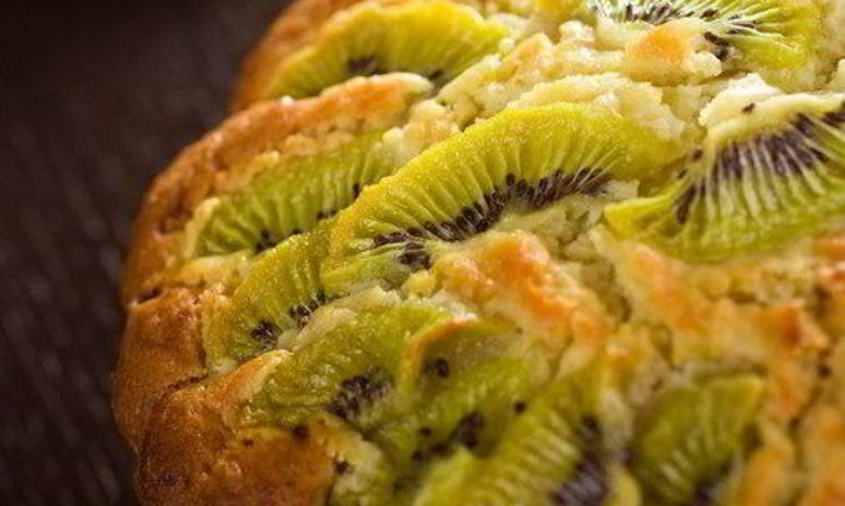 Рецепт сладкой пиццы с киви