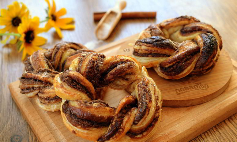 Рецепт крученых пончиков с нутеллой