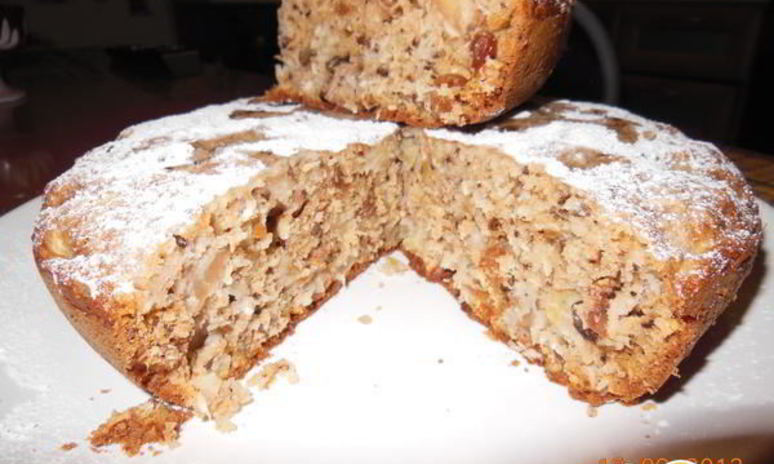 Рецепт коврижки с орехами, яблоками и кокосом