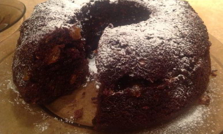 Рецепт постной коврижки с миндалем, изюмом и черносливом