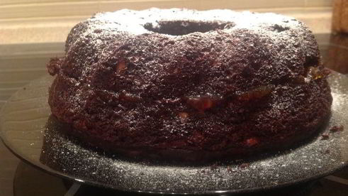 постная коврижка с миндалем, изюмом и черносливом