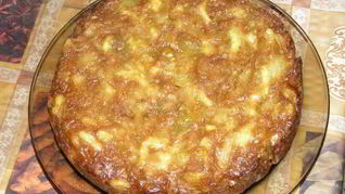 Капустная шарлотка в духовке