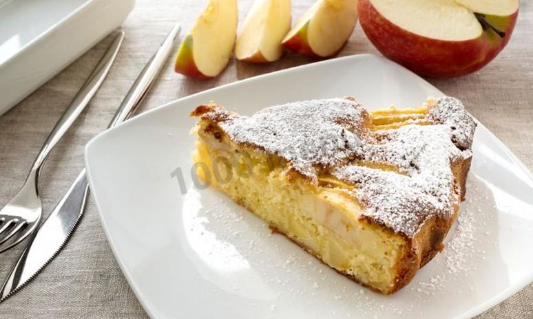 Рецепт шарлотки без яиц с яблоками