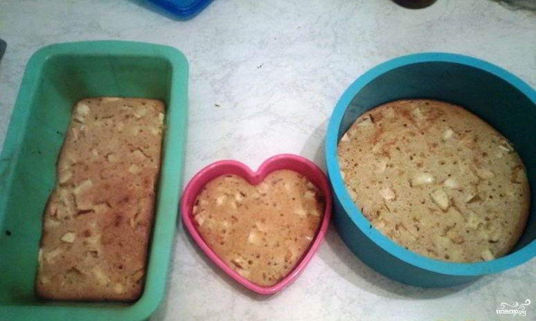 Рецепт шарлотки на ряженке с яблоками