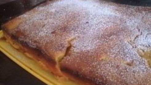 шарлотка на творожном тесте с яблоками