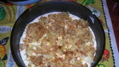 шарлотка с капустой на кефире