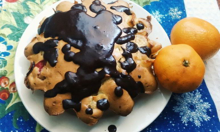 Рецепт шарлотки с клюквой