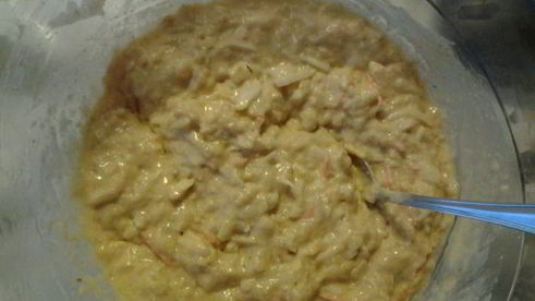 шарлотка с квашеной капустой и цельнозерновой мукой