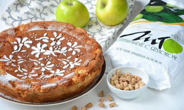 Рецепт шарлотки с отрубями