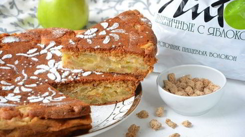 шарлотка с отрубями