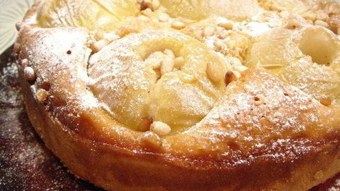 шарлотка с цельными яблочками