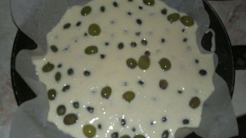 шарлотка с виноградом